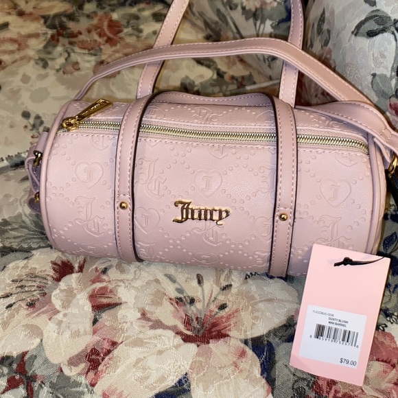 JUICY COUTURE MINI BARREL CROSSBODY BAG DUSTY BLUSH NWT - Picture 6 of 6